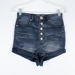 One Teaspoon - Black Distressed Shorts